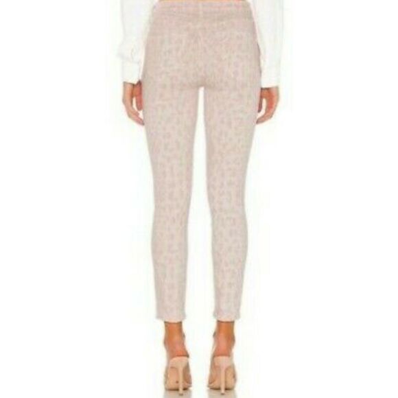 Current Elliott Pink Leopard Print High Waist Stiletto Crop Jeans NWT Size 25 - Picture 2 of 10